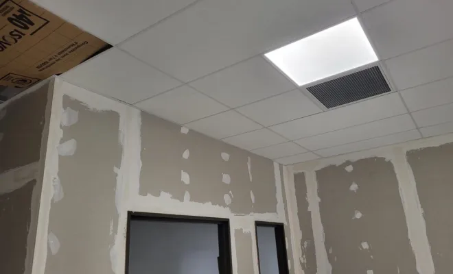 Chantier à Lesquin : aménagement de bureaux avec isolation thermique, Lesquin, LAM BTP